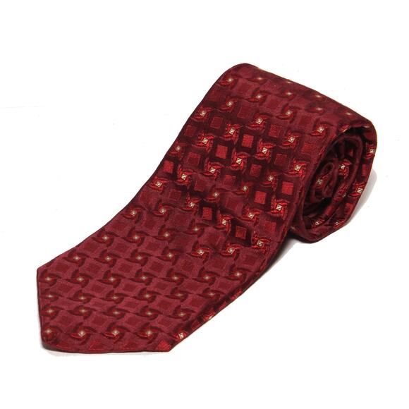 Vintage John W. Nordstrom Burgundy Silk Tie 3.75" x 59" - Picture 1 of 4